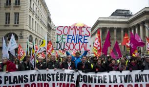 Протест на безработни във Франция