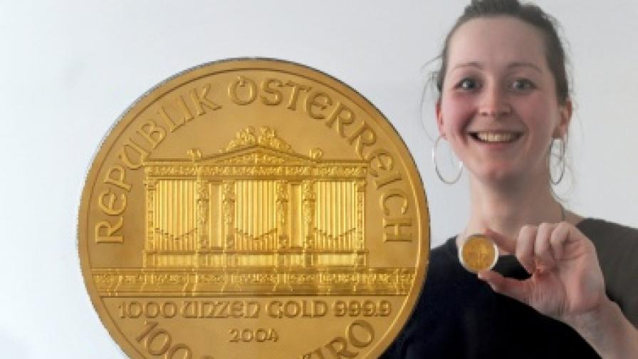 Най-голямата златна монета в Европа тежи 31 кг