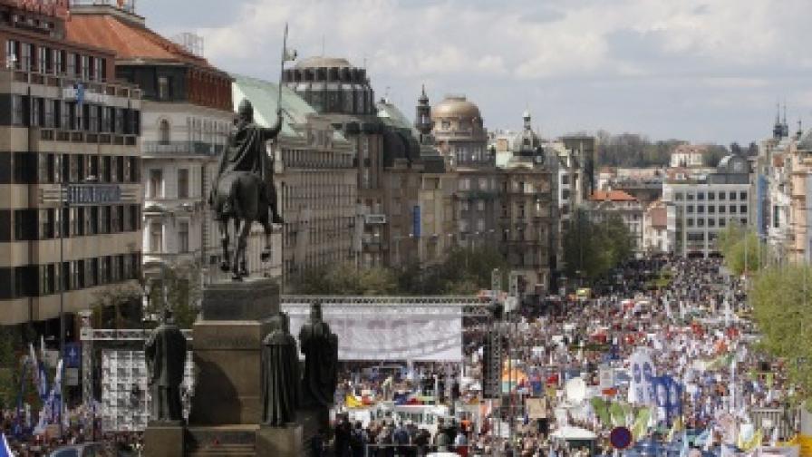 100-хиляден протест в Прага