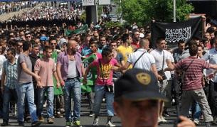 Албански протест в центъра на Скопие