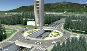 Проект на новото кръстовище на две нива при старата телевизионна кула в Борисовата градина