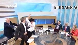 Гръцки кандидат-депутати се биха в ефир