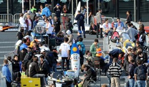 Момент от състезанието в Ротердам