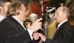 Жерар Депардийо и руският президент Владимир Путин