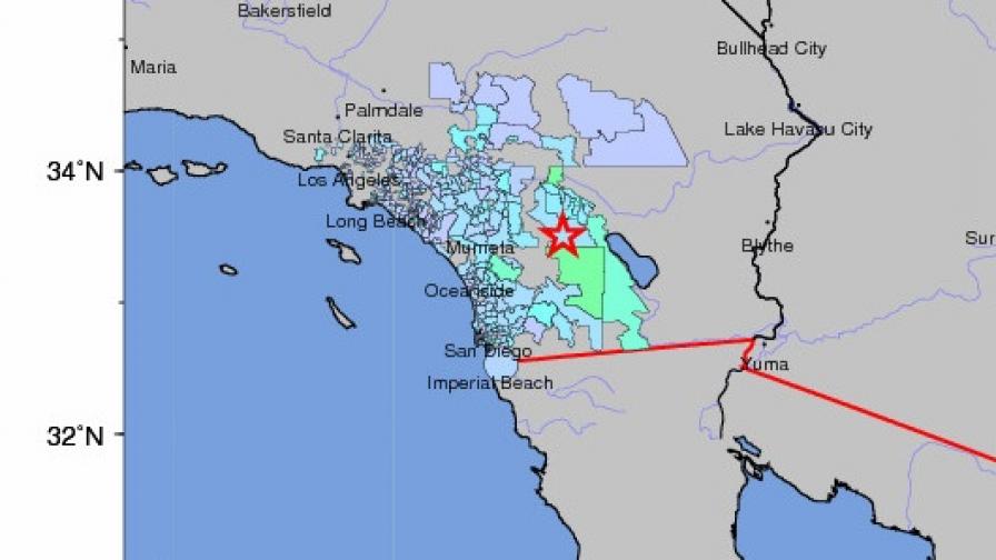 Земетресение изплаши Калифорния