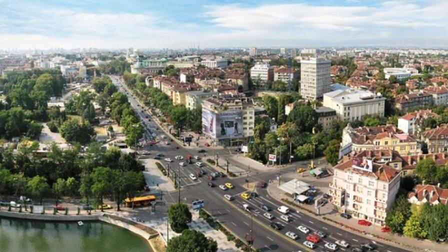 Кръстовището при Орлов мост е едно от най-натоварените в София
