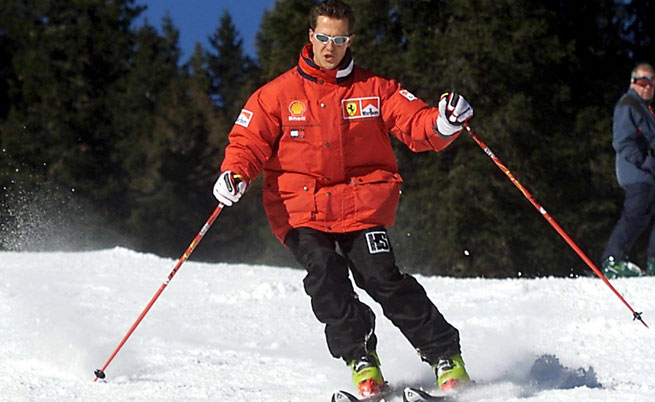 Михаел Шумахер със сериозна,  но не опасна травма на главата след падане от ски